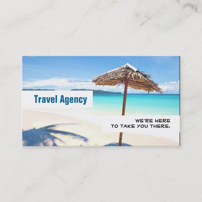 Global Travel Agency Agent Business Card Visitenkarte (Vorderseite)