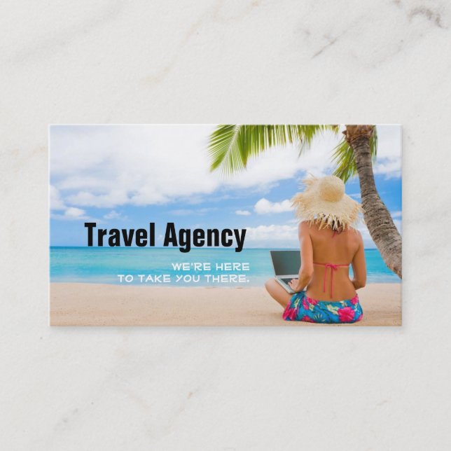 Global Travel Agency Agent Business Card Visitenkarte (Vorderseite)
