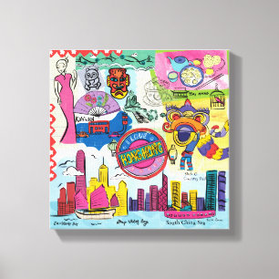 Global Travel - Hongkong Leinwanddruck
