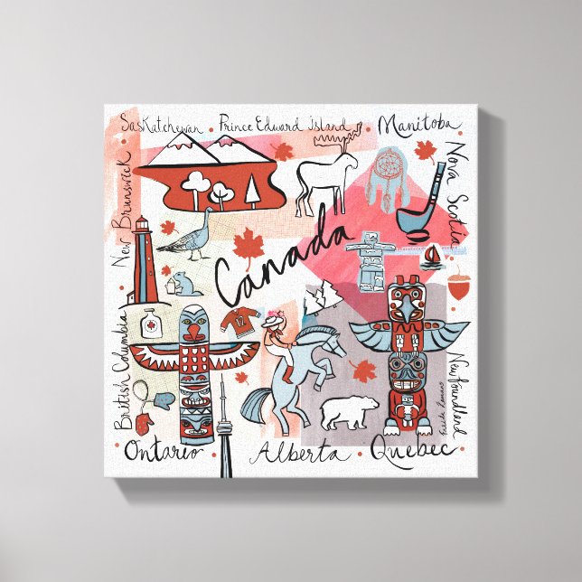 Global Travel - Kanada Leinwanddruck (Vorderseite)