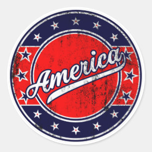 Global Traveller - Amerika USA Hockey Runder Aufkleber