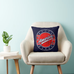 Global Traveller - Amerika USA Throw Pillow Kissen