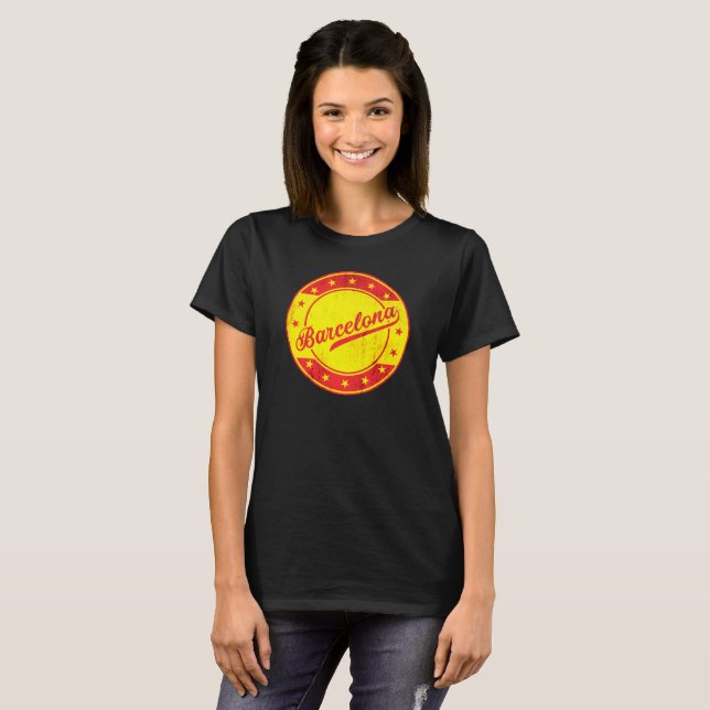 Global Traveller - Barcelona, Spanien T-Shirt (Vorne ganz)