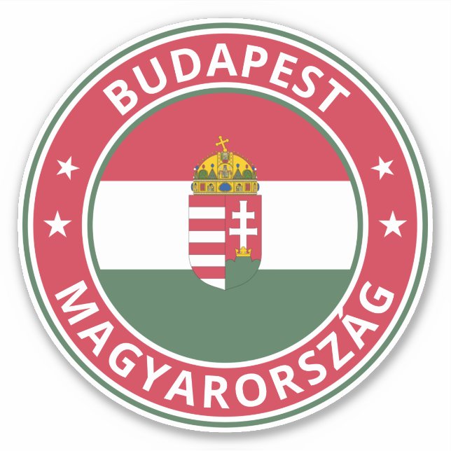 Global Traveller - Budapest, Magyarország | Ungarn Aufkleber (Vorderseite)