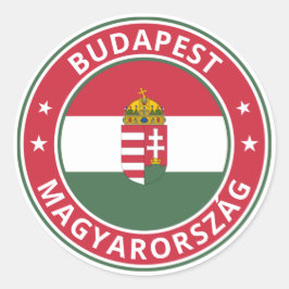 Global Traveller - Budapest, Magyarország | Ungarn Runder Aufkleber