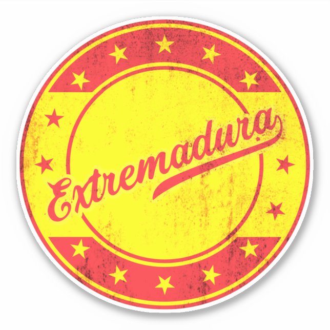 Global Traveller - Extremadura, Spanien Aufkleber (Vorderseite)
