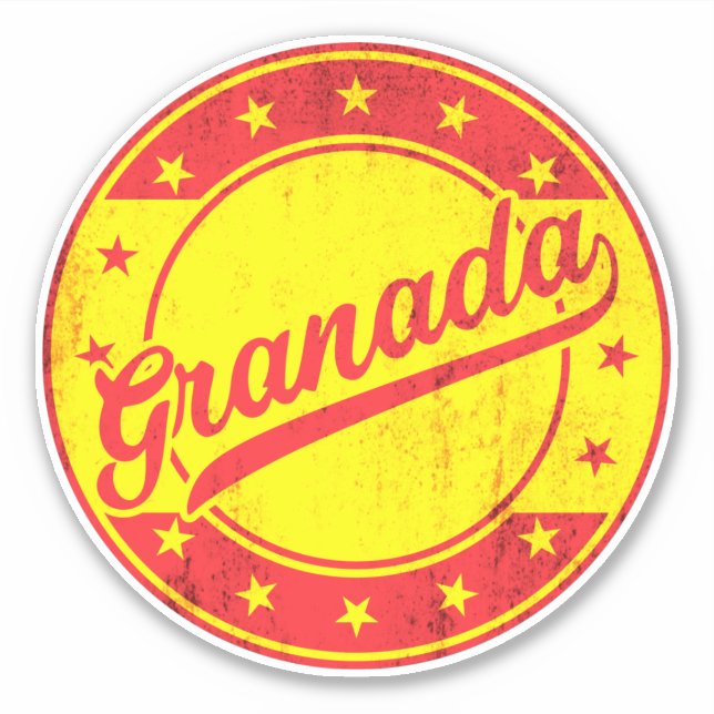 Global Traveller - Granada, Spanien Aufkleber (Vorderseite)