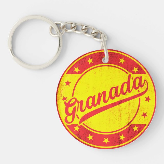 Global Traveller - Granada, Spanien Schlüsselanhänger (Vorderseite)