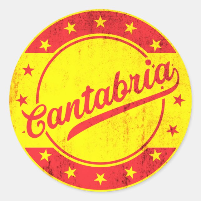 Global Traveller - Kantabrien, Spanien Runder Aufkleber (Vorderseite)