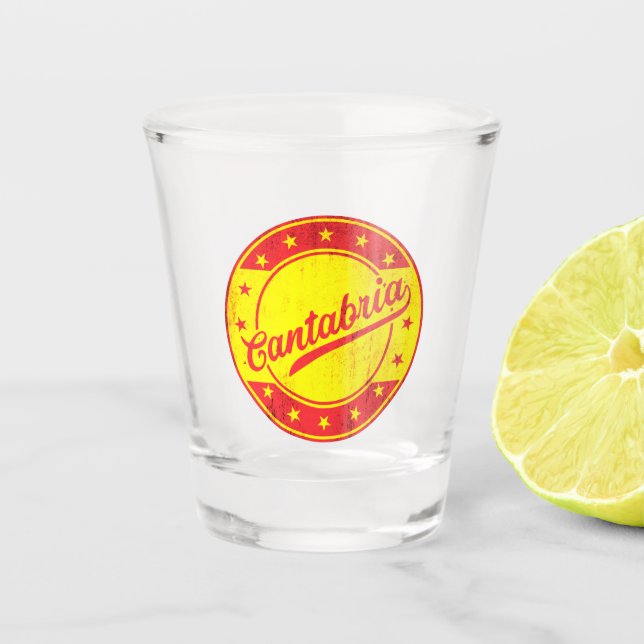 Global Traveller - Kantabrien, Spanien Schnapsglas (Vorderseite)