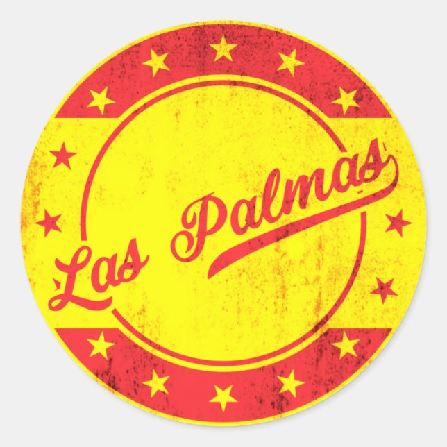 Global TRaveller - Las Palmas, Spanien Runder Aufkleber (Vorderseite)