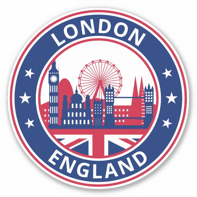 Global Traveller - London, England (Edit-Sticker) Aufkleber (Vorderseite)