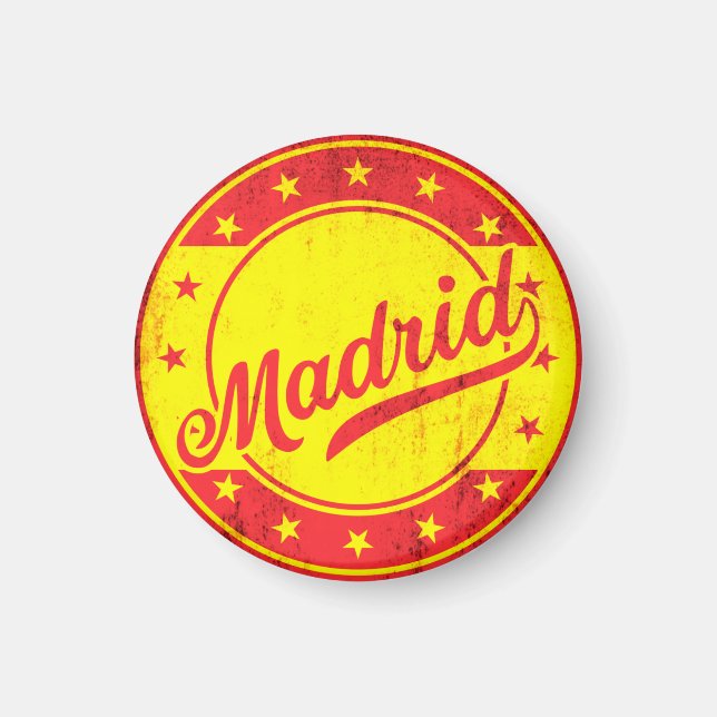 Global Traveller - Madrid, Spanien Magnet (Vorne)