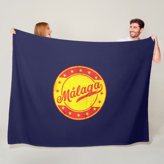 Global Traveller - Malaga, Spanien Fleecedecke (Beispiel)