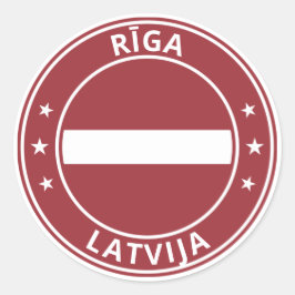 Global Traveller - Rīga | Riga, Latvija | Lettland Runder Aufkleber