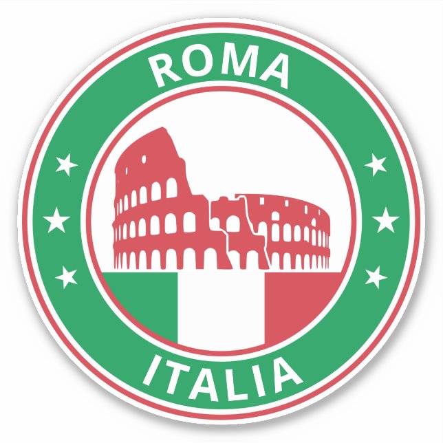Global Traveller - Roma, Italia (Edit) Sticker (Vorderseite)