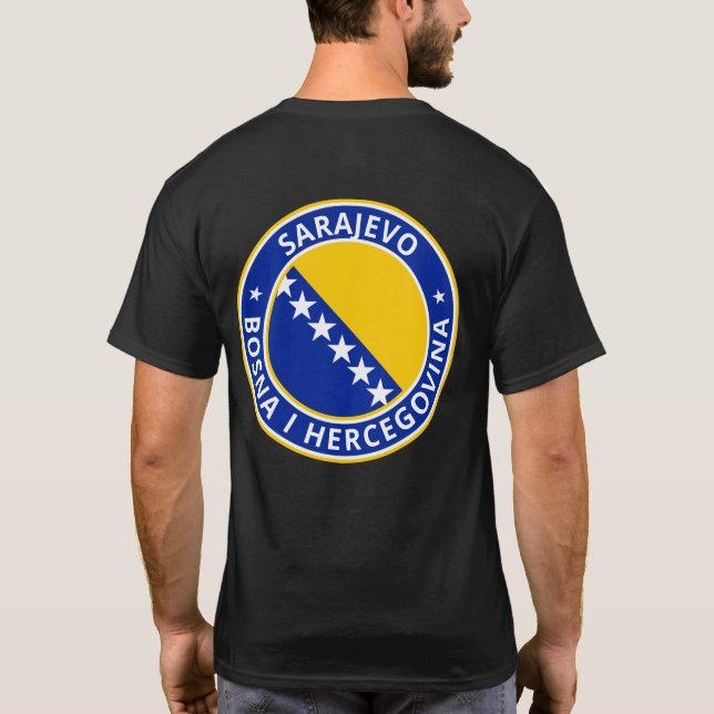 Global Traveller - Sarajevo, Bosna i Hercegovina T-Shirt (Rückseite)