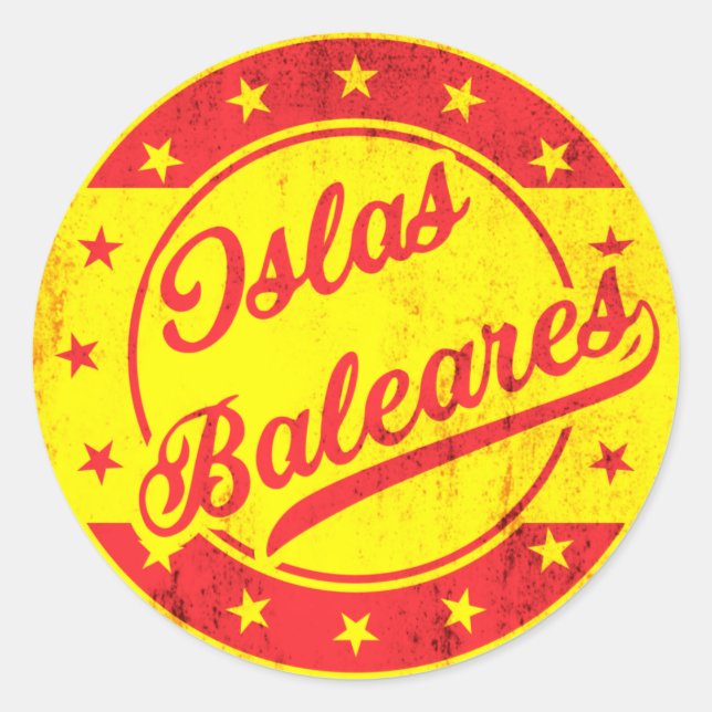 Global Traveller - Spanien - Islas Baleares Runder Aufkleber (Vorderseite)