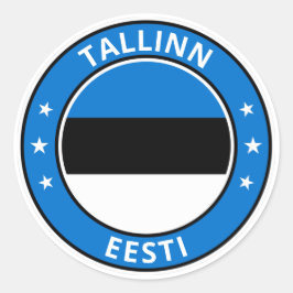 Global Traveller - Tallinn, Eesti | Dänemark Runder Aufkleber