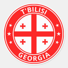 Global Traveller - T'bilisi, Georgien Runder Aufkleber