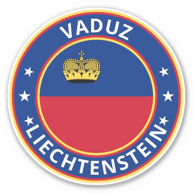 Global Traveller - Vaduz, Liechtenstein Aufkleber (Vorderseite)
