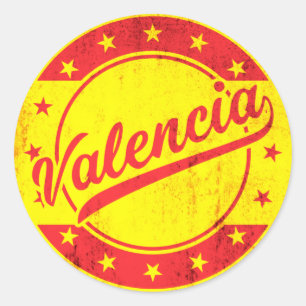 Global Traveller - Valencia, Spanien Runder Aufkleber