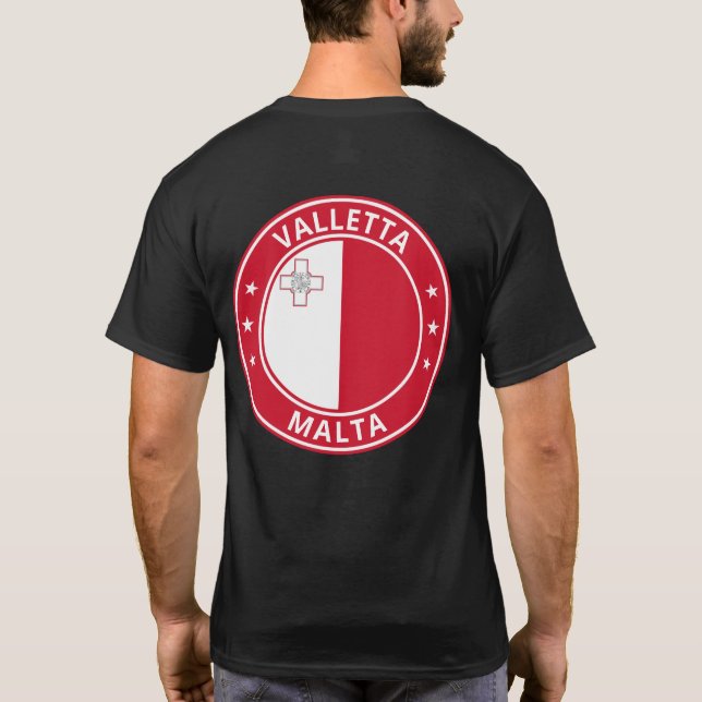 Global Traveller - Valletta, Malta T-Shirt (Rückseite)