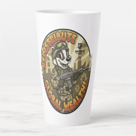 Global Wealth Badger Latte Tasse