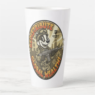 Global Wealth Badger Latte Tasse