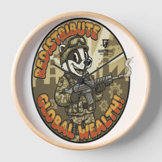 Global Wealth Badger Wall Clock Uhr
