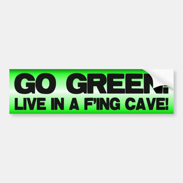 Globale AntiErwärmung - gehen Grün! Autoaufkleber (Vorne)