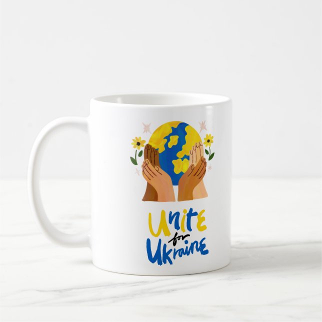 Globale Einheit für die Ukraine Kaffeetasse (Links)
