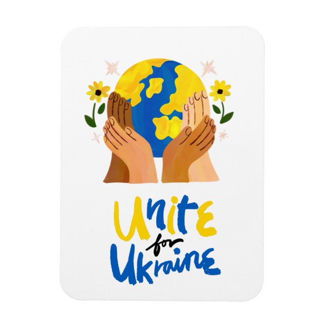 Globale Einheit für die Ukraine Magnet (Vertikal)