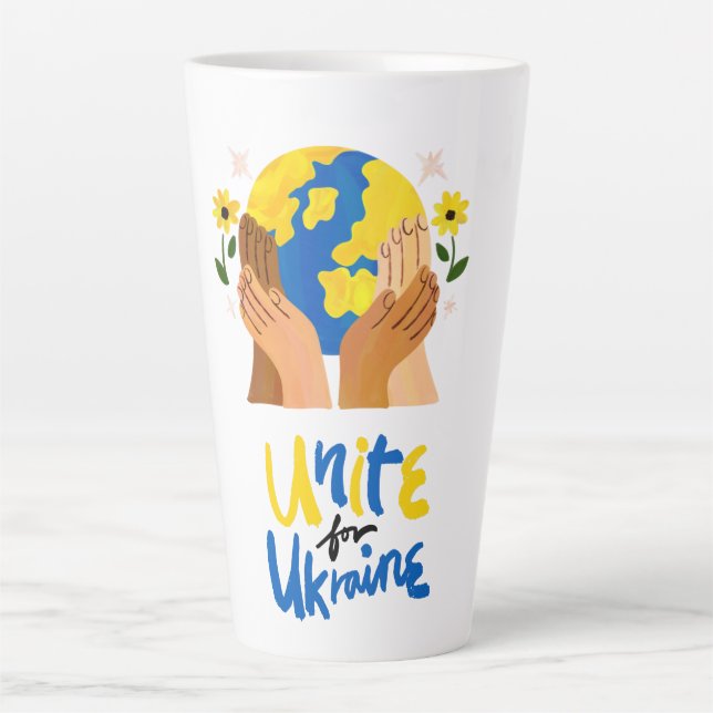 Globale Einheit für die Ukraine Milchtasse (Vorderseite)