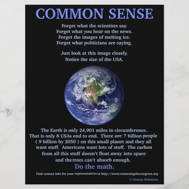Globale Erwärmung 8,5 Zoll x 11 Zoll Flyer (Vorne)
