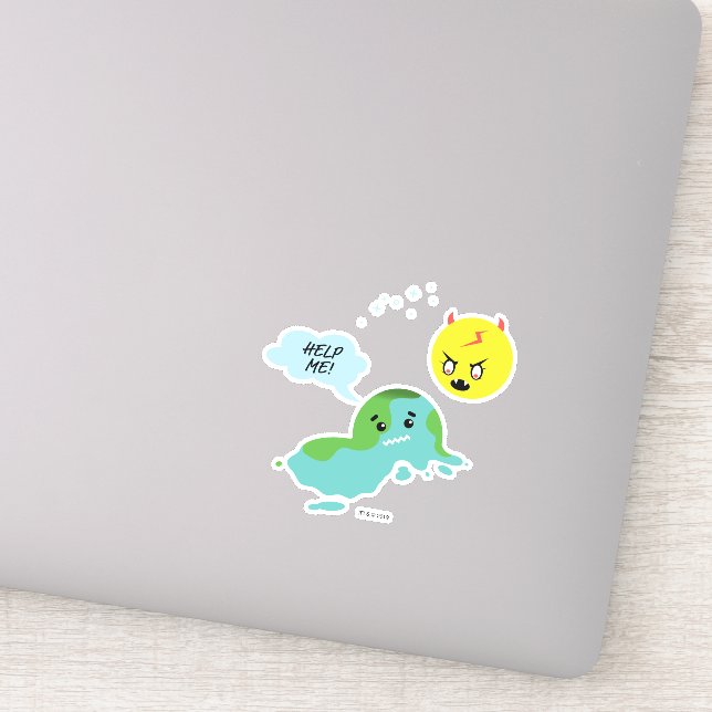 Globale Erwärmung Aufkleber (Detail)