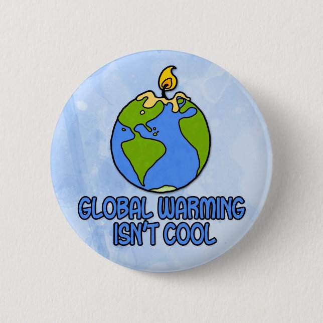 globale Erwärmung Button (Vorderseite)