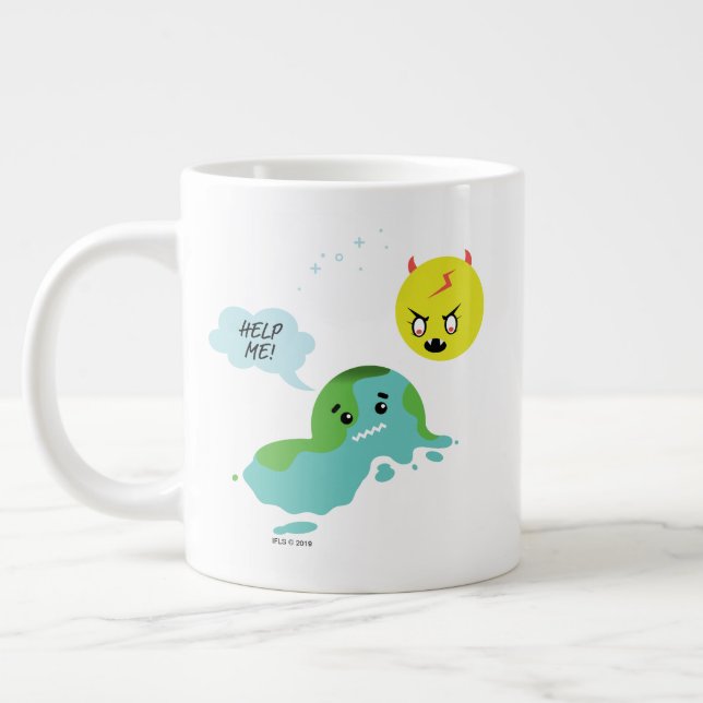 Globale Erwärmung Jumbo-Tasse (Links)