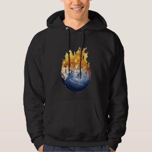 Globale Erwärmung Klimawandel Heiß Kühl Gefahr Sch Hoodie