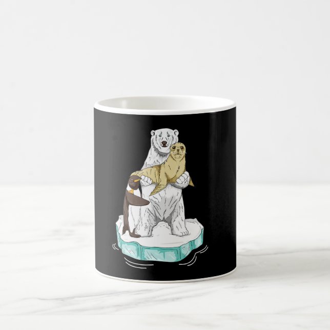 Globale Erwärmung Polar Bear Klimawandel Bewusstse Kaffeetasse (Mittel)