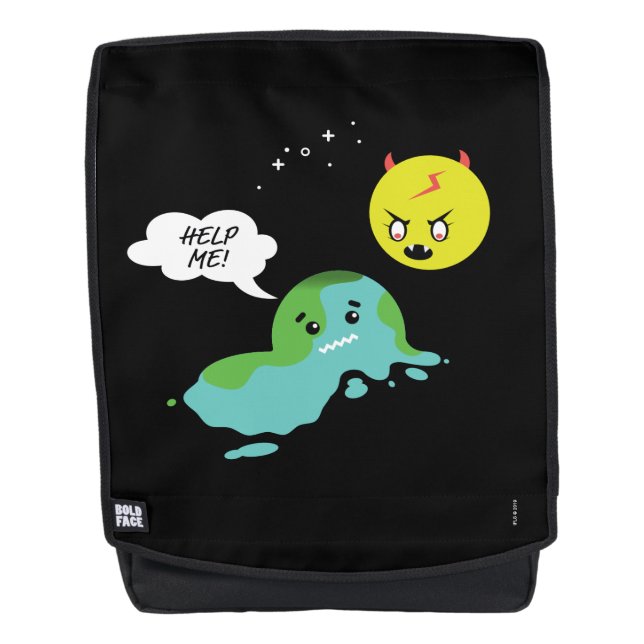 Globale Erwärmung Rucksack (Vorderseite)