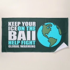 Globale Erwärmung Strandtuch
