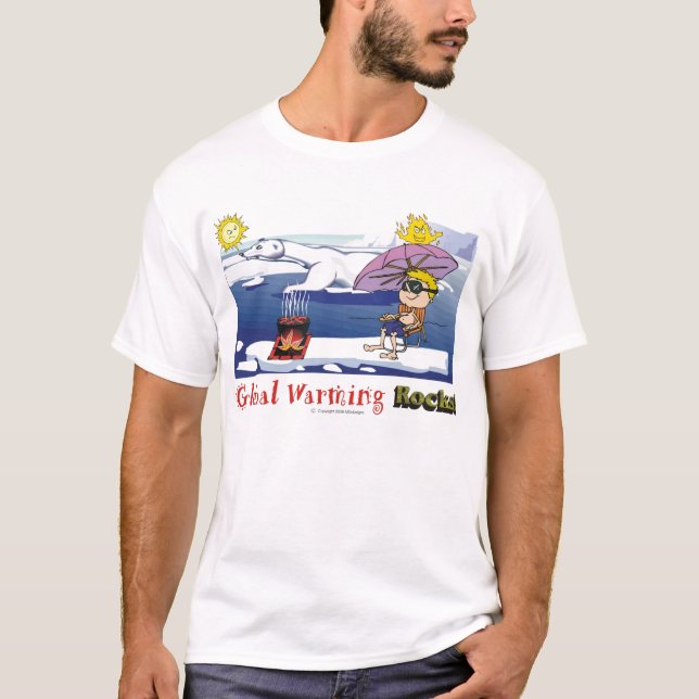 globale Erwärmungsfelsen T-Shirt (Vorderseite)
