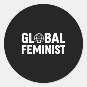 Globale feministische Frauenermächtigung Gleichhei Runder Aufkleber
