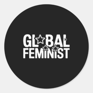 Globale feministische Gleichheits-Empowerment-Prot Runder Aufkleber