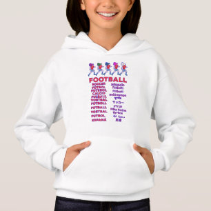 Globale Frauenfußball-Mehrsprachige Namen Sportfan Hoodie