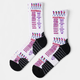 Globale Frauenfußball-Mehrsprachige Namen Sportfan Socken