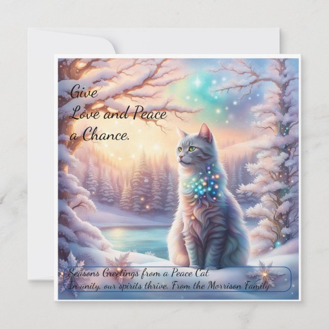 Globale Friedenskarte: Liebe und Frieden eine Chan Karte (Vorderseite)