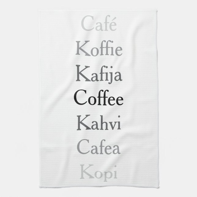 Globale Kaffee Geschirrtuch (Vertikal)