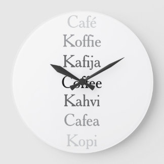 Globale Kaffee Große Wanduhr